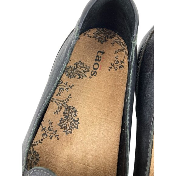 Taos Uppity 13718 Shoe Womens Size 9 Black Leather Comfort Slip On Loafer Buckle - Picture 11 of 14